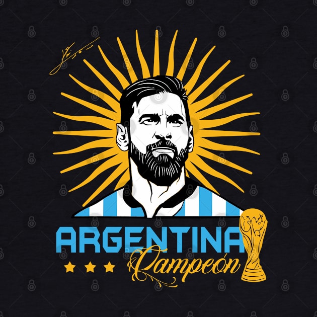 Argentina Messi world cup champions by MarCreative